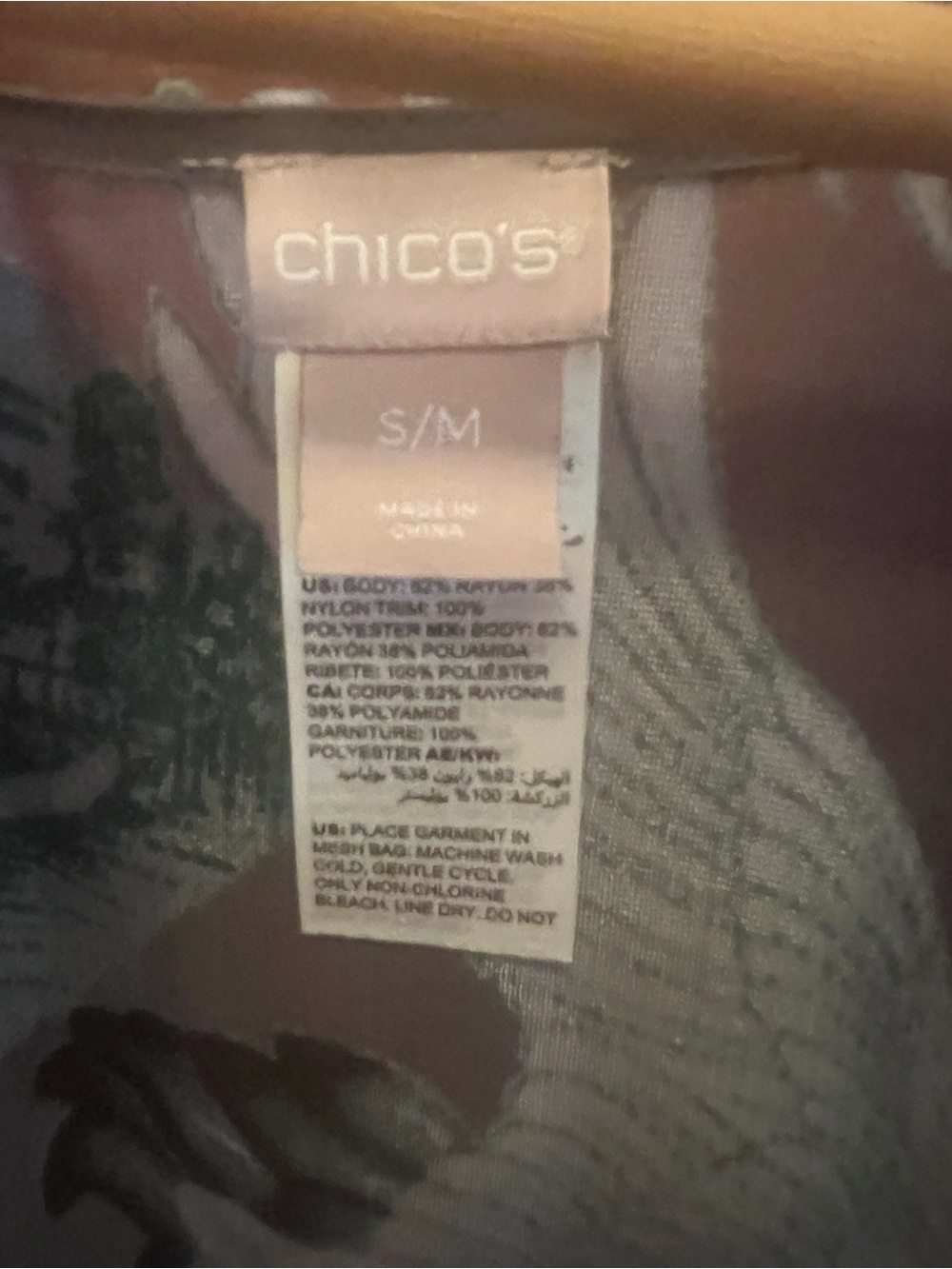 Chico's Kimono Burnout Velvet Open Front with Fringe Green Grey Size S/M - Picture 17 of 17